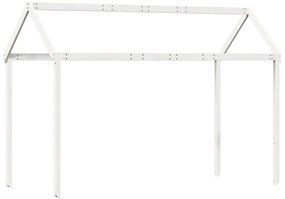 Beliche com telhado 75x190 cm madeira de pinho maciça branco