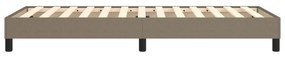 Estrutura de cama sem colchão 80x200 cm tecido cinzento