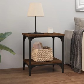 vidaXL Mesa de apoio 40x30x42 cm derivados madeira carvalho castanho