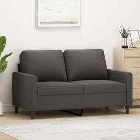 vidaXL Sofá de 2 lugares 120 cm veludo cinza-escuro