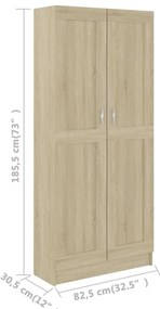 Estante 82,5x30,5x185,5 cm derivados de madeira carvalho sonoma