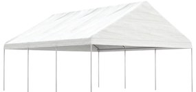 Gazebo com telhado 6,69x5,88x3,75 m polietileno branco