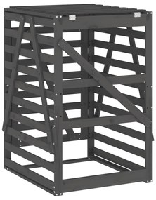 Abrigo p/ caixote do lixo 84x90x128,5 cm pinho maciço cinzento