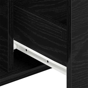 Buffet vidaXL Carvalho Preto 104x35x70 cm Madeira Compensada