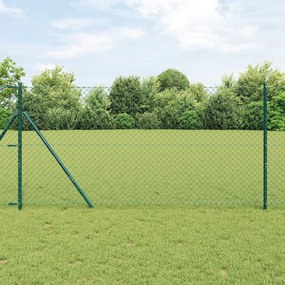vidaXL Cerca de Cadeia Verde 1x10 m Aço