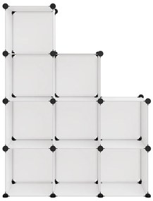 Organizador de arrumação com 9 cubos PP transparente