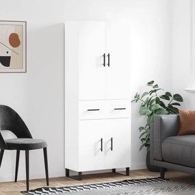 vidaXL Armário alto 69,5x34x180 cm derivados de madeira branco