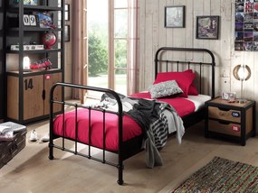 Cama para Crianças NEW YORK  90x200CM + Estrado Preta