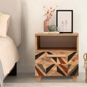 Mesa de Cabeceira Leva Alfa – Pinheiro Atlântico – 45x52x40 cm