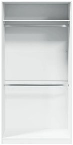Roupeiro 100x50x200 cm contraplacado branco
