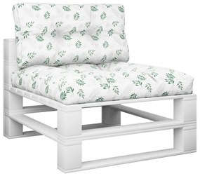 Almofadões para sofás de paletes 2 pcs tecido padrão de folhas