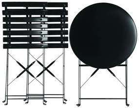 Conjunto de jardim com 2 lugares em metal preto FIORI Beliani