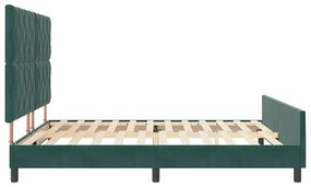estrutura de cama vidaXL verde escuro 180x200 cm veludo