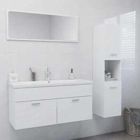 vidaXL Conjunto de móveis de casa de banho contraplacado branco