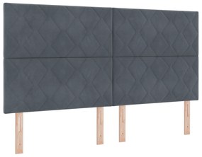 Cabeceira Design Blocos Diamentados Cinza Escuro 180 cm Veludo