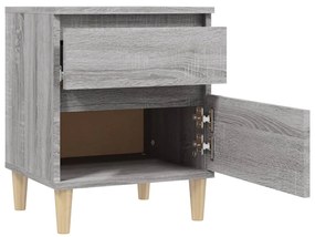 Mesas de cabeceira 2 pcs 40x35x50 cm cinzento sonoma