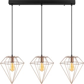 Candeeiro Suspenso Elmas – Cobre – 100 x 30 cm