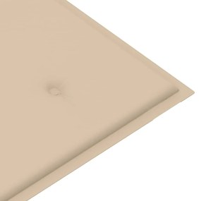 Banco de jardim dobrável com almofadão 118 cm bambu