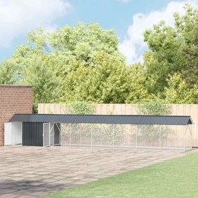 vidaXL Gaiola para Pássaros Antracite 844 x 103 x 142 cm