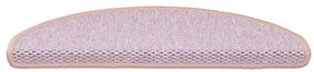 Tapetes escada adesivos aspeto sisal 15 pcs 65x21x4 cm rosa