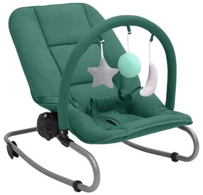 vidaXL Baloiço de bebé aço verde