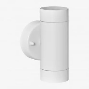 Aplique De Parede Para Exterior Em Alumínio Com 2 Pontos De Luz Jaxten Branco - Sklum