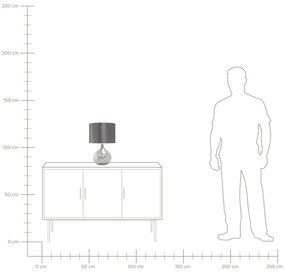 Candeeiro de mesa prateado YAKIMA Beliani