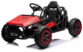 Carro elétrico para crianças SPORT-CART 24 V rodas EVA macias, assento em couro sintético, rodas Smooth Drift, motor de 2 x 50 Watt, bateria de 24 V,