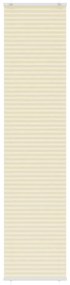 vidaXL Creme Plissada Cega 40x200 cm Largura Tecido 39,4 cm Poliéster