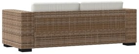 Conjunto de sofás de 3 lugares, 8 pcs, vime genuíno