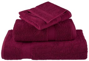 8 pcs Conjunto de toalhas premium SOLUND 600 gsm bordô
