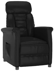 vidaXL Cadeira Recliner Preto 71 x 96 x 96 cm Couro sintético