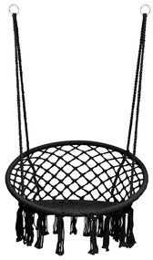 Cadeira de baloiço em rede 80 cm antracite
