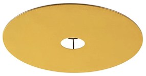 Abajur de veludo amarelo com ouro 45 cm