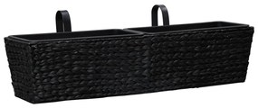 Floreiras de pendurar 2 pcs jacinto de água preto