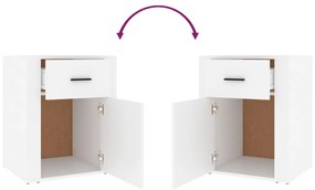 Mesa de cabeceira 50x36x60 cm derivados de madeira branco