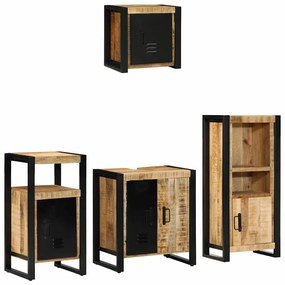 vidaXL Conjunto de Móveis para Banheiro 4 pcs Madeira de manga maciça