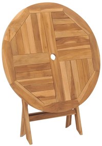 Mesa de jardim dobrável 85x76 cm madeira teca maciça
