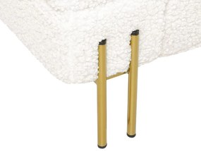 Sofá de 3 lugares em tecido bouclé branco GRANNA Beliani