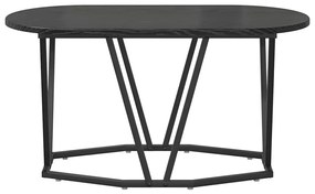 Mesa de Café vidaXL Preta em Carvalho 80x40x40,5 cm em Madeira Revesti