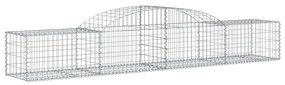 Cestos gabião arqueados 17pcs 300x50x40/60 cm ferro galvanizado