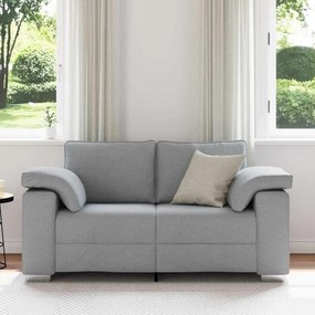 Sofá Loveseat Cinza-Claro 120 cm em tecido