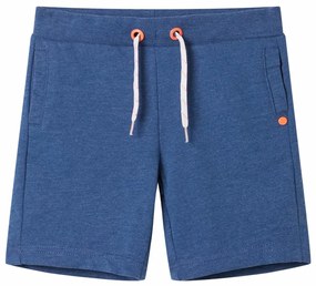 Calções de criança com cordão azul-escuro mesclado 104