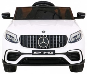 Carro elétrico para Crianças 12V 4x4 Mercedes Benz GLC63S Rodas de EVA, Assento de couro Branco