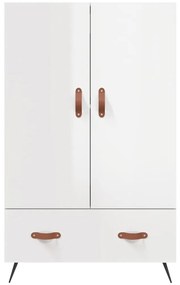 Aparador alto 69,5x31x115 cm derivados madeira branco brilhante