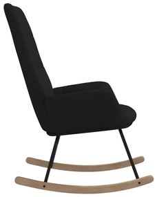 Cadeira de baloiço tecido preto