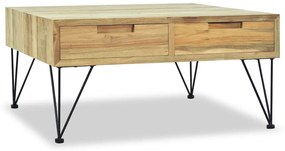 Mesa de centro em teca maciça 80x80x40 cm