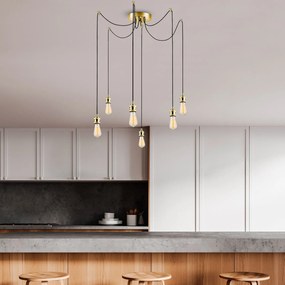 Candeeiro Suspenso Kabluni – Dourado – 126 cm