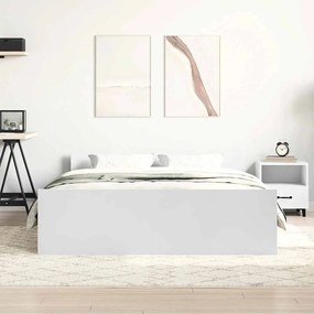 Estrutura de cama c/ painéis cabeceira e pés 150x200 cm branco