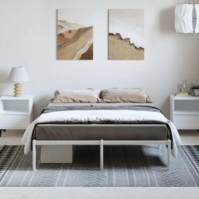 Estrutura de cama 135x190 cm metal branco